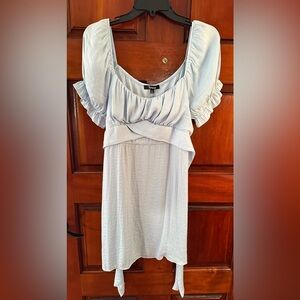 Trixxi Satin Mini Dress Icy Blue Size XL NWT